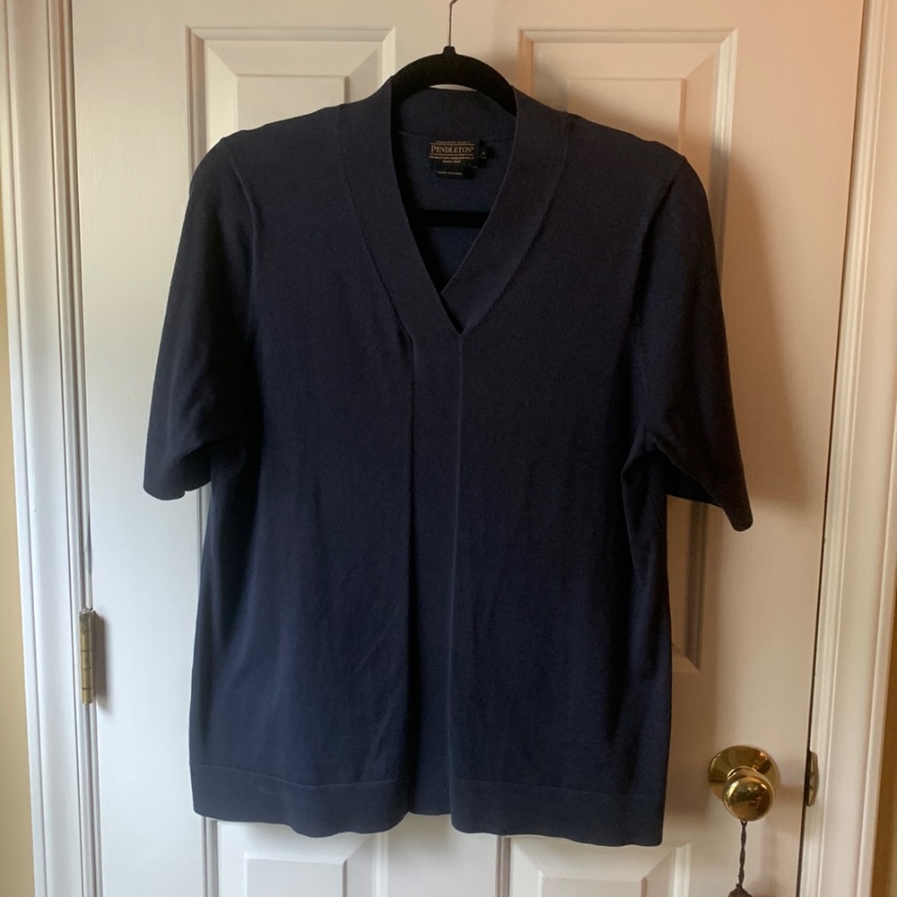 Pendleton Silk Blend Short-sleeved sweater - size L